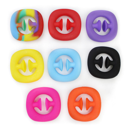 8 Pack Snap and Click Fidget, Squeeze Click Fidget, Fun Sensory Toy Bundle, Value Pack, Durable Material Party Snappers